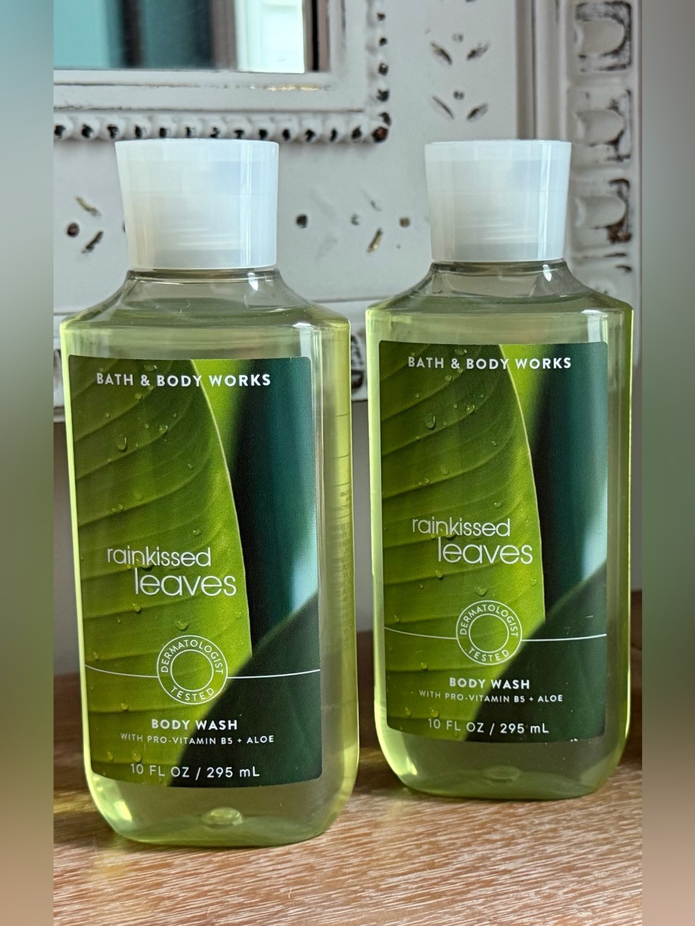 Rare, new and fresh! Body Wash set of 2 “Rainkissed Leaves”